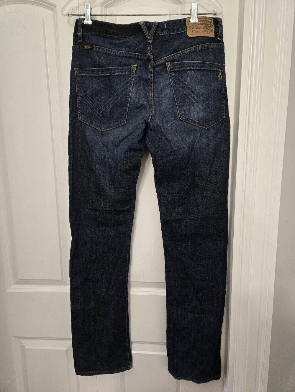 Volcom Men's Kinkade Dark Blue Straight-Leg Jeans